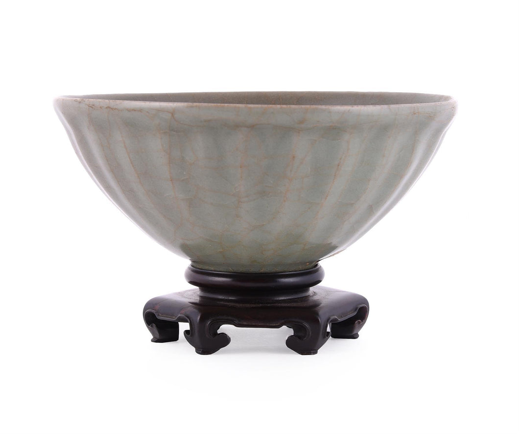 A Chinese 'Longquan' celadon-glazed 'lotus' bowl, Song Dynasty