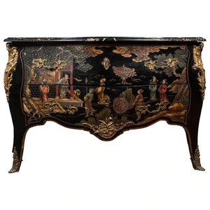 19th Century Louis XV Style Chinoiserie Commode In The Style Of Jacques Dubois
