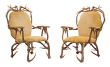 Load image into Gallery viewer, A PAIR OF ANTLER ARMCHAIRS, first half 20th century