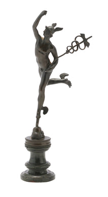 A PATINATED BRONZE FIGURE OF MERCURY Late 19th century, after Giambologna