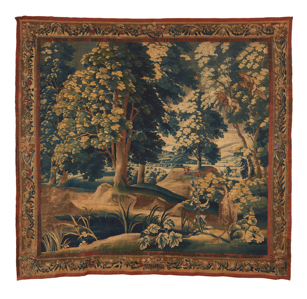 A FLEMISH VERDURE TAPESTRY Late 17th century, probably Brussels