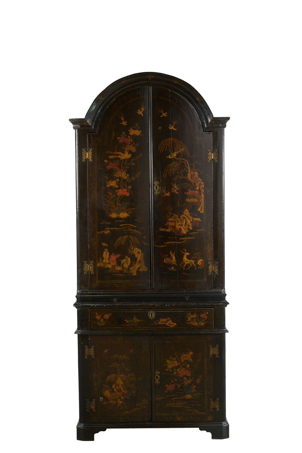 A CHINOISERIE LACQUERED CABINET Early 18th century