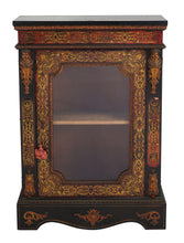 Load image into Gallery viewer, A NAPOLEON III BOULLE MANNER PIER CABINET 19th century