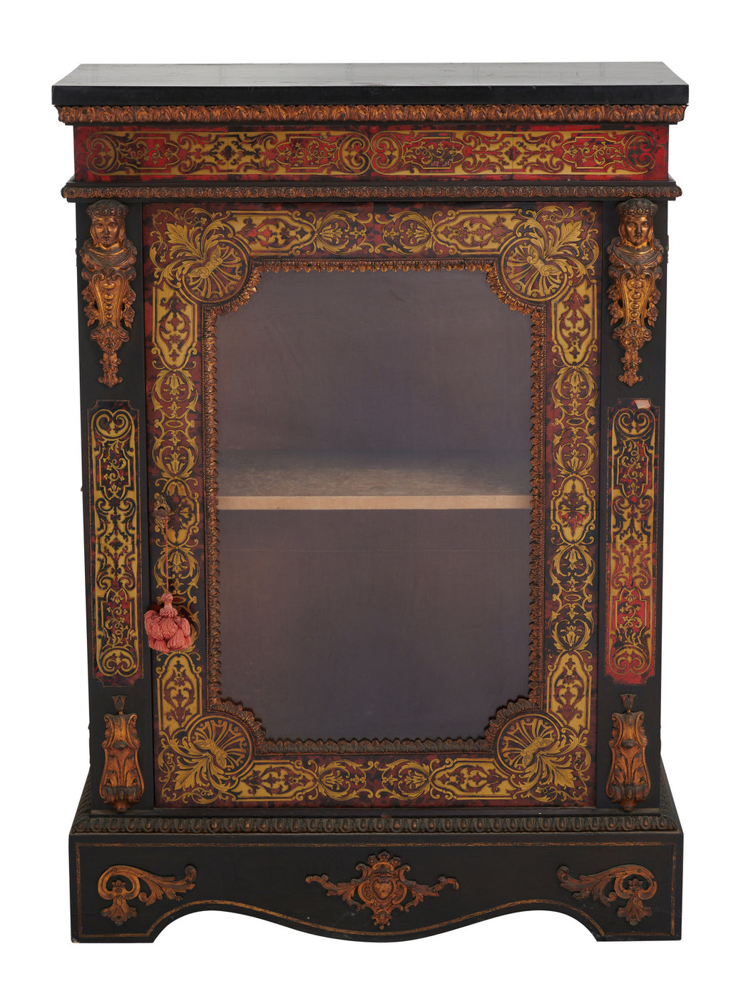 A NAPOLEON III BOULLE MANNER PIER CABINET 19th century