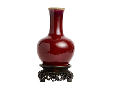 清 十九世紀 郎窯紅釉瓶