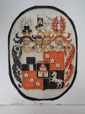 大型彩繪羊皮紙紋章，意大利 18 世紀