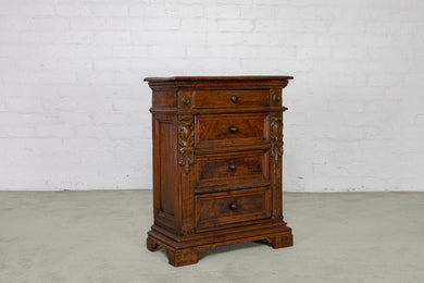 A Small Walnut Chest of Drawers, Italian Circa 1700