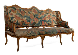 A Large and Impressive Louis XV Period Carved Beech and Tapestry Canape, French Circa 1780