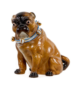 An Appealing Conta and Boehme Porcelain Pug-Form Jar and Cover, German Circa 1900