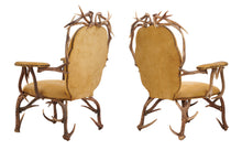Load image into Gallery viewer, A PAIR OF ANTLER ARMCHAIRS, first half 20th century