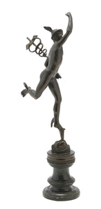 A PATINATED BRONZE FIGURE OF MERCURY Late 19th century, after Giambologna