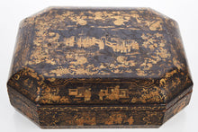 Load image into Gallery viewer, A Chinese Export Black Lacquer Game Box, 19th Century