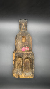 One Chinese Ming Dynasty Parcel Gilt Wooden Seated Figure (1368-1644）