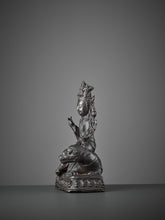 Load image into Gallery viewer, A BRONZE FIGURE OF WENSHU MING DYNASTY （1368-1644）
