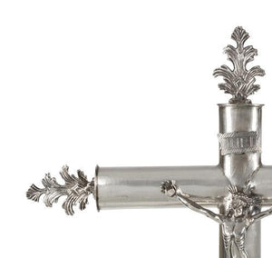 A Spanish Silver-Plated Alter Crucifix, 19th Century