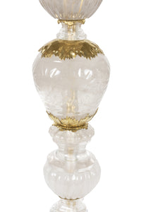 A Rock Crystal Lamps With Gilded Mounts
