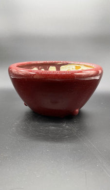 一个中国红釉碗，十九世纪