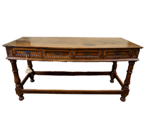 A TUSCAN WALNUT CENTRE TABLE LATE 17TH CENTURY