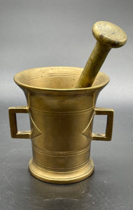 A Brass Mortar and Pestle, 19th Century