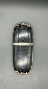 A Chinese Black Shargreen Spectacle Case, Early 20th Century