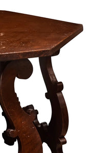A 17th Century Carlos II Style Dark Walnut Hexagonal Centre Table