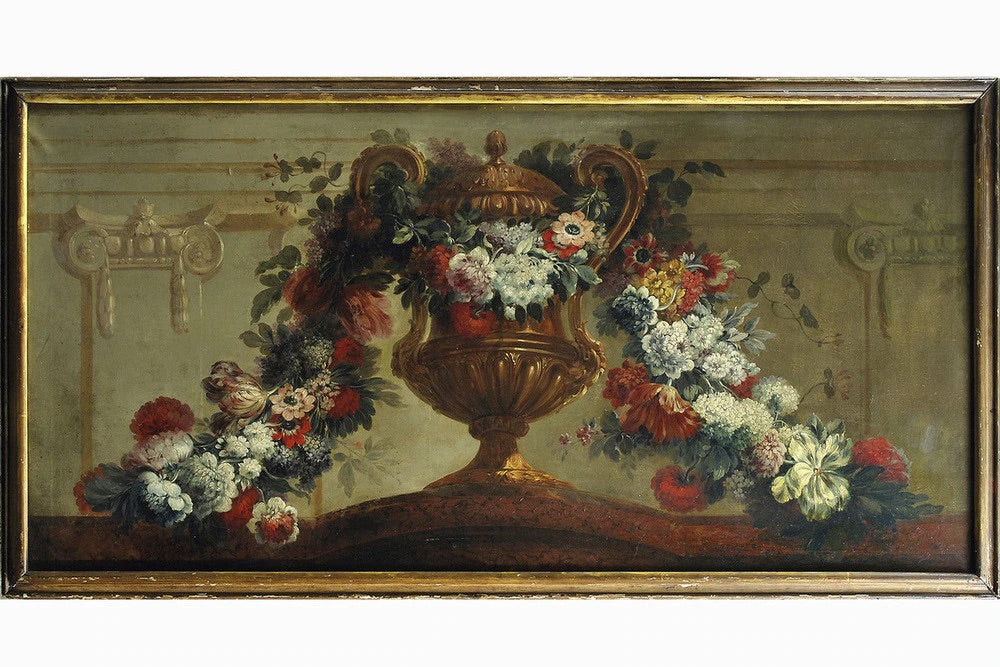 A French 18th Century Floral Still Life With Urn