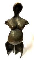 Load image into Gallery viewer, &#39;PREGNENT WOMAN&#39; BRONZE MID-CENTURY MODERNIST SCULPTURE BY MICHEAL MESZAROS 1945-