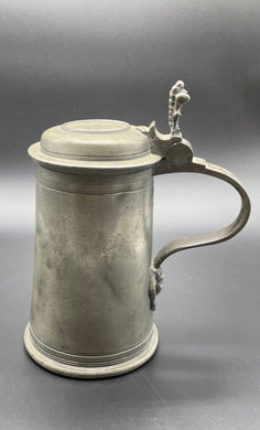 A Pewter Lidded Measure, 18th Century