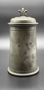 A Pewter Lidded Measure, 18th Century