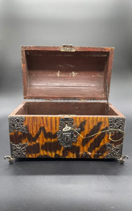 A Carved Faux Tortoiseshell Casket, Late 19th Century
