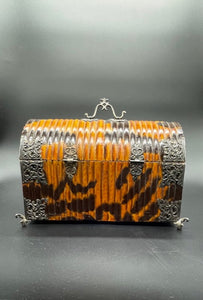 A Carved Faux Tortoiseshell Casket, Late 19th Century