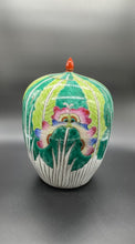 Load image into Gallery viewer, One Chinese Vintage Famillie Rose Cabbage Lidded Jar, 20th Century