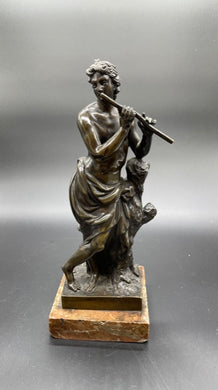 仿让-巴蒂斯特·图比 (Jean-Baptiste Tuby) 的牧羊人 ACIS 青铜雕像，十九世纪