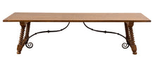 Load image into Gallery viewer, A SUBSTANTIAL ELM DINING TABLE IN 18th CENTURY ITALIAN STYLE 20TH CENTURY