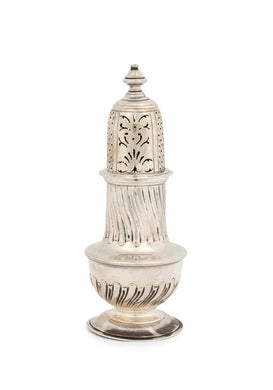 A STERLING SILVER SUGAR CASTER BY HENRY STRATFORD, SHEFFIELD, CIRCA 1911