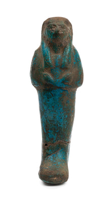 AN EGYPTIAN LARGE TURQUOISE GLAZED USHABTI, CIRCA 21ST/22ND DYNASTY 1085-730 BC