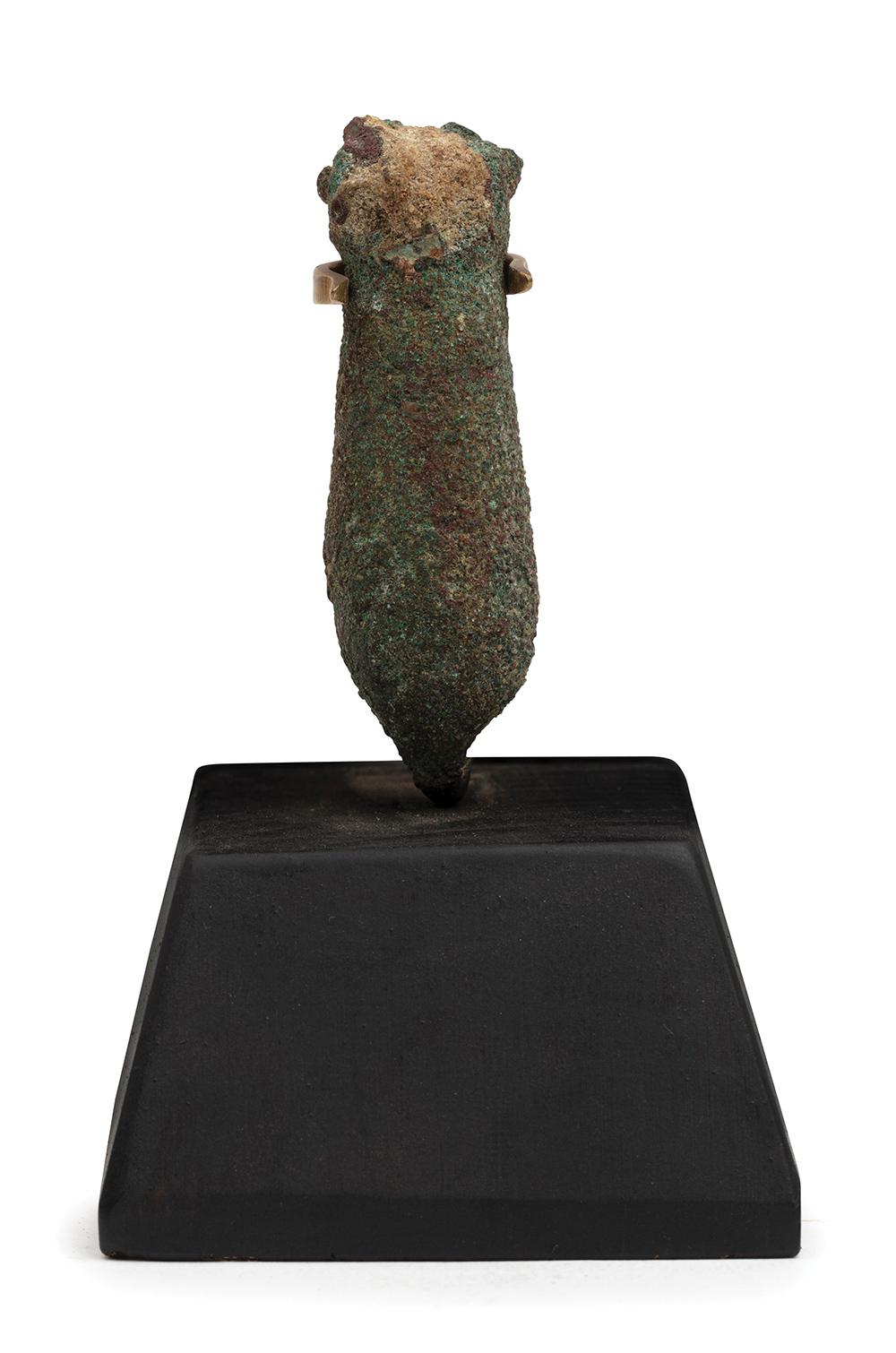 AN ANCIENT BRONZE FRAGMENT OF A SITULA, CIRCA 1ST/2ND CENTURY AD