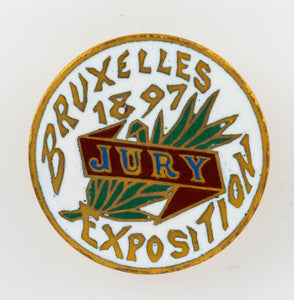 One EXPOSITION BRUXELLES 1897 Button