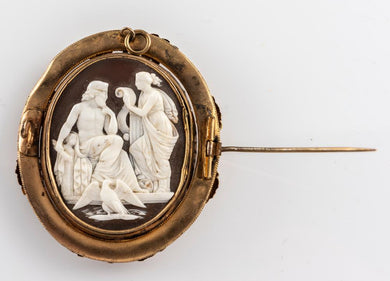 One Vintage Victorian Cameo Brooch