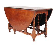 Load image into Gallery viewer, A CHERRY WOOD GATE-LEG DINING TABLE IN EARLY 18th CENTURY ENGLISH STYLE, 20TH CENTURY