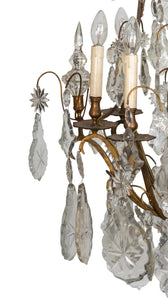 A Pair Of Early 19th Century French Louis XV Style Crystal And Ormolu Chandeliers