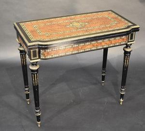 An Exceptional French 19th Century Amboyna Folding Card Table